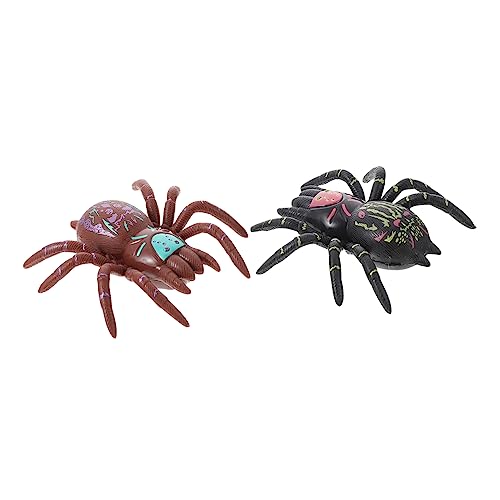 Milisten 2 Stück Halloween Spinnen Scherzspielzeug Lustige Spinnen für Partys und Halloween Streich Accessoires oder Überraschungsspielzeug für Erwachsene von Milisten