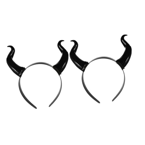 Milisten 2 Stück Halloween Teufelshörner Haarband Einzigartiger Kopfschmuck für Cosplay und Partys Abnehmbar Bequem und Langlebig für Festliche Anlässe von Milisten