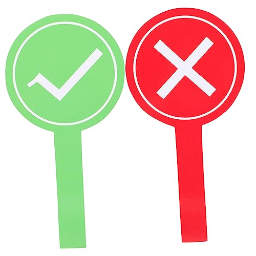 Milisten 2 Stück Handliches Abstimmungspaddel Teiliges aus Langlebigem Material mit Glatten Kanten Sicher und Praktisch für Lehrer und Schüler im Klassenzimmer für Abstimmungen und Spiele von Milisten