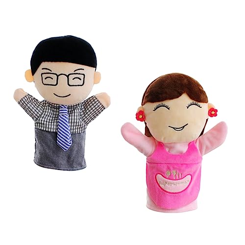 Milisten 2 Stück Handpuppen Marionette Familie Plüsch ausgestopft kinderspielzeug Rollenspielpuppen für Handpuppe Stoff Milisten 2 Stück Handpuppen Marionette Familie Plüsch ausgestopft kinderspielzeug Rollenspielpuppen für Handpuppe Stoff von Milisten
