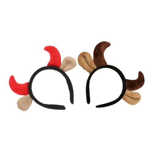 Milisten 2 Stück Hörner Stirnband Stierhörner mit Ohren Komfortabel Strapazierfähig für Kostüm Bühne Cosplay Accessoire Milisten 2 Stück Hörner Stirnband Stierhörner mit Ohren Komfortabel Strapazierfähig für Kostüm Bühne Cosplay Accessoire von Milisten