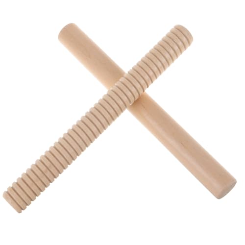 Milisten 2 Stück Holz Musik Sticks Musikinstrumente für Percussion Rhythmusstäbe Kreativität und Motorischen Fähigkeiten für Bildung Kindergarten von Milisten