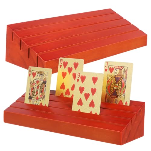 Milisten 2 Stück Holz Spielkartenhalter Mittlere Pinienholz Tischkartenständer mit Schräger Nut für Freihändiges Kartenspielen und Elegantes Display Milisten 2 Stück Holz Spielkartenhalter Mittlere Pinienholz Tischkartenständer mit Schräger Nut für Freihändiges Kartenspielen und Elegantes Display von Milisten