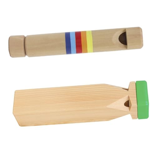 Milisten 2 Stück Holzpfeifen Musikinstrumente Für Holzzugpfeife Kinderpfeife Spielzeugpfeife Für Partyzubehör Partygeschenke Holzflöte Kinderpfeifen von Milisten