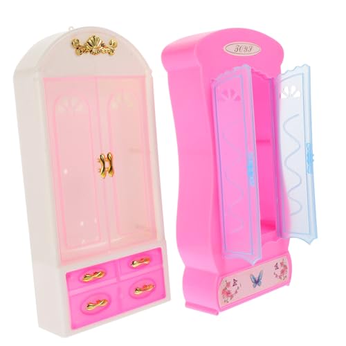 Milisten 2stücke Miniatur Kleiderschrank Spielzeug Für Vielseitige Möbel Deko Für Und Andere Puppen Weiß Und Miniaturaccessoires Für Kreative Spielwelten von Milisten