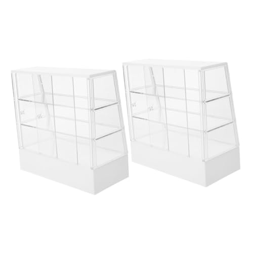 Milisten 2 Stück Kuchenschrankmodell Mini-Kuchenschrank Anzeige Möbel Miniatur Puppenhaus-Bäckerei-Vitrine Puppenhaus-Dekore Puppenhauszubehör Puppenhaus Mini-Tablett Plastik Weiß Milisten 2 Stück Kuchenschrankmodell Mini-Kuchenschrank Anzeige Möbel Miniatur Puppenhaus-Bäckerei-Vitrine Puppenhaus-Dekore Puppenhauszubehör Puppenhaus Mini-Tablett Plastik Weiß von Milisten