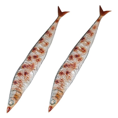 MILISTEN 2 Stücke Künstliche Braten Fisch Modell Realistisches Spielzeug Essen für Kinderküche Foto Requisiten und Deko von Milisten