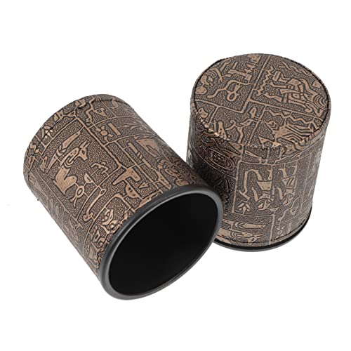 Milisten 2 Stück Leder Würfelbecher mit Ägyptischem Muster Shaking Dice Cups für Party und Familienspiele Tragbar und Langlebig für Bar und Ktv Unterhaltung Milisten 2 Stück Leder Würfelbecher mit Ägyptischem Muster Shaking Dice Cups für Party und Familienspiele Tragbar und Langlebig für Bar und Ktv Unterhaltung von Milisten
