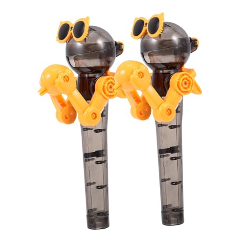 Milisten 2 Stück Lollipop-Roboter für kinderspielzeug Lutscher für Roboter süßigkeiten tragbares aus Kunststoff Roboter-Lutscherhalter Plastik Black von Milisten