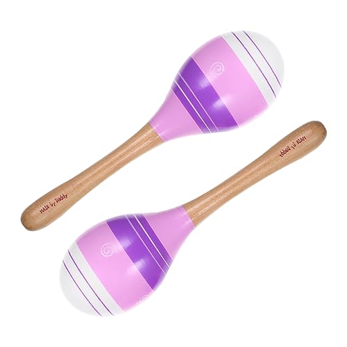 Milisten 2 Stück Maracas aus Hochwertigem Material Kreative Frühe Lernspielzeuge für Percussion Instrument für Strandpartys und Musikalische Festivals von Milisten