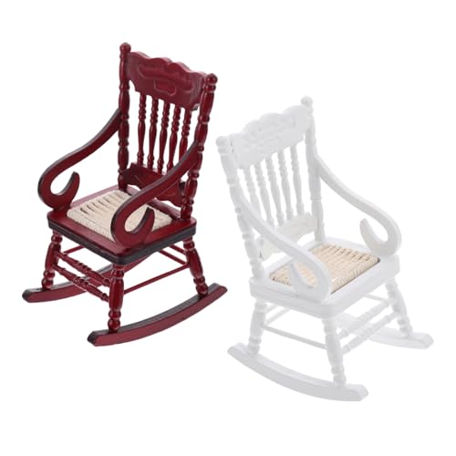 Milisten 2 Stück Maßstab Holz Robust Stilvoll für Puppenstube und Bastelbedarf Realistische Miniaturdekoration von Milisten