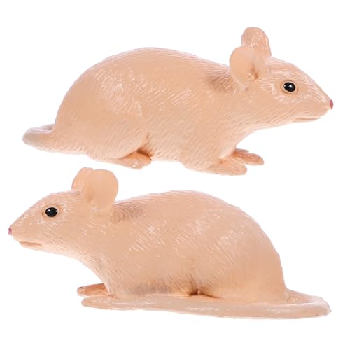 Milisten 2stücke Lebensechte Spielzeug Für Katzen Dekorative Nagetiere Für Partys Spielzeug Ratten Für Mädchen Und Halloween Deko von Milisten