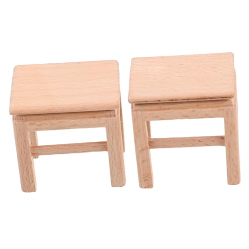 Milisten 2 Stück Mini-Bankmodell Kleiner Puppenstuhlhocker Miniaturmöbel Puppenhausstuhl winziges Bankdekor Mini-Holzstuhl Kleiner Holzhocker Miniatur-Bank Puppenbank hölzern Khaki Milisten 2 Stück Mini-Bankmodell Kleiner Puppenstuhlhocker Miniaturmöbel Puppenhausstuhl winziges Bankdekor Mini-Holzstuhl Kleiner Holzhocker Miniatur-Bank Puppenbank hölzern Khaki von Milisten