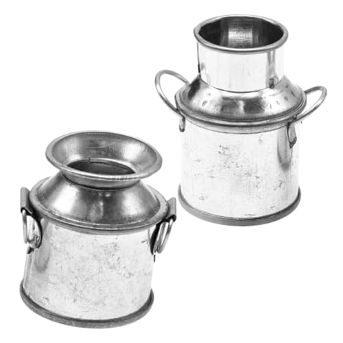 Milisten 2 Stück Mini-Blumentopf aus Weißblech Puppenhaus Miniatur Container Milchflasche winzig Milchglas Mini-Eimer für die Dekoration Mini -Eimer Kleiner Eimer Mini Blumentöpfe Legierung Milisten 2 Stück Mini-Blumentopf aus Weißblech Puppenhaus Miniatur Container Milchflasche winzig Milchglas Mini-Eimer für die Dekoration Mini -Eimer Kleiner Eimer Mini Blumentöpfe Legierung von Milisten