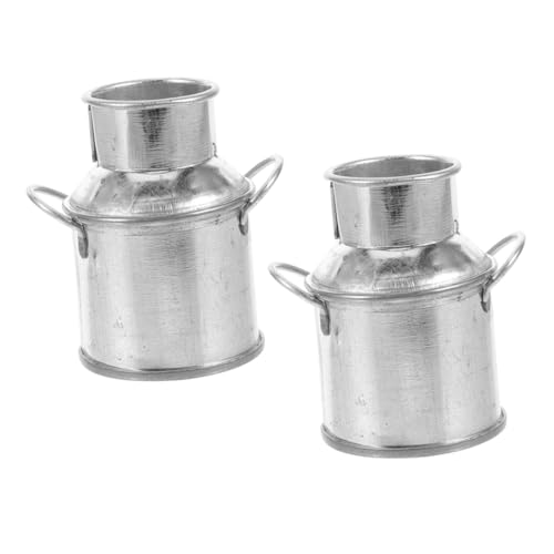 Milisten 2 Stück Mini-Eimer für die Dekoration Dollhouse Decor Mini Doll House Accessoires dekorativ klein Puppenhauszubehör Miniatur-Zubehör Mini-Hausmodelle Metall Silver Milisten 2 Stück Mini-Eimer für die Dekoration Dollhouse Decor Mini Doll House Accessoires dekorativ klein Puppenhauszubehör Miniatur-Zubehör Mini-Hausmodelle Metall Silver von Milisten