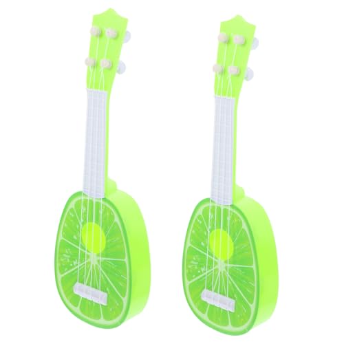 Milisten 2 Stück Mini Frucht Gitarre Kindgerechtes Simuliertes Musikinstrument für Frühes Lernen Bühnenrequisit für Sicher und Langlebig Geschenkidee für Anfänger von Milisten
