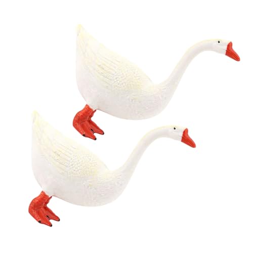 Milisten 2 Stück Mini-Gans-Figuren Aus Kunststoff Für Den Schreibtisch, Tierstatue, Garten-Gans-skulptur, Terrassen-Gans-Ornamente Für Zuhause, Büro, Festliche Dekorationen Milisten 2 Stück Mini-Gans-Figuren Aus Kunststoff Für Den Schreibtisch, Tierstatue, Garten-Gans-skulptur, Terrassen-Gans-Ornamente Für Zuhause, Büro, Festliche Dekorationen von Milisten