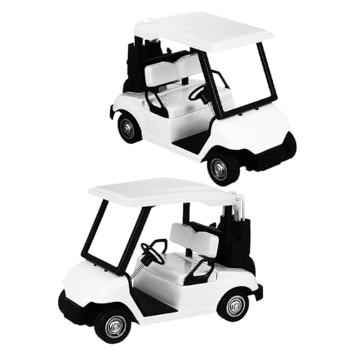 Milisten 2 Stück Mini Golfwagen Modell aus Robustem Legierungsmaterial mit Pull Back Funktion Detailgetreues für Sammler Realistische Golfcart Nachbildung für Dekoration und Spiel von Milisten