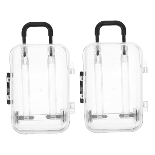 Milisten 2stücke Mini Koffer Set Für Puppen Durchsichtige Aufbewahrungskoffer Für Puppenstuben Platzsparende Spielzeugaccessoires Für Partys Und Dekorationen von Milisten