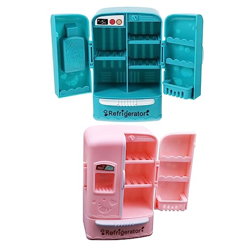 Milisten 2 Stück Mini Kühlschrank Modell Kleines Puppenhaus Mini Kühlschrank Dekoration Kühlschränke Mini Kühlschrank Für Puppenhaus Gefrierschrank Mini Kühlschrank Zum von Milisten