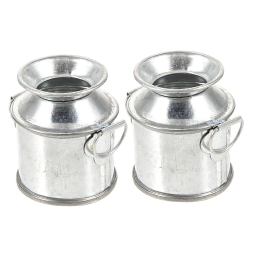 Milisten 2 Stück Mini Metall Eimer Miniatur Milchkanne Kleine Blumentöpfe Puppenhaus Dekoration Leicht Metall Material Für Mini Garten Und Haus Zubehör Milisten 2 Stück Mini Metall Eimer Miniatur Milchkanne Kleine Blumentöpfe Puppenhaus Dekoration Leicht Metall Material Für Mini Garten Und Haus Zubehör von Milisten
