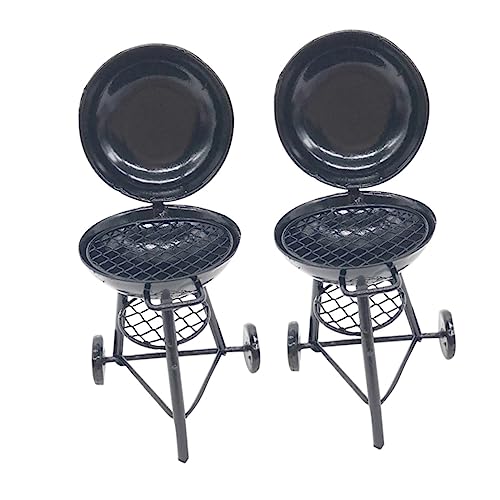 Milisten 2stücke Miniatur Grill Für Rundes BBQ Zubehör Für Außenbereich Dekoration Und Diorama Für Kreative Spielwelten von Milisten