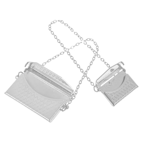 Milisten 2 Stück Mini-Puppenhaus-Zubehör Geldbeutel klein miniaturen puppenhaus zubehör puppenhaus deko puppenhauszubehör minibag Mini-Einkaufstasche Mini-Hausversorgung Legierung Silver von Milisten