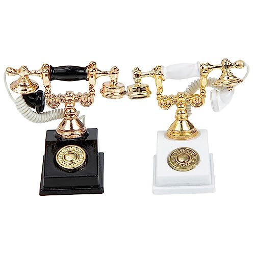 Milisten 2 Stück Mini Telefon Für Mädchen Modell Miniatur Zubehör Retro Puppe Vintage Wählscheibentelefon Mini Werkzeuge Mini Haus Ornament Telefonfigur Wandtelefone Für Milisten 2 Stück Mini Telefon Für Mädchen Modell Miniatur Zubehör Retro Puppe Vintage Wählscheibentelefon Mini Werkzeuge Mini Haus Ornament Telefonfigur Wandtelefone Für von Milisten