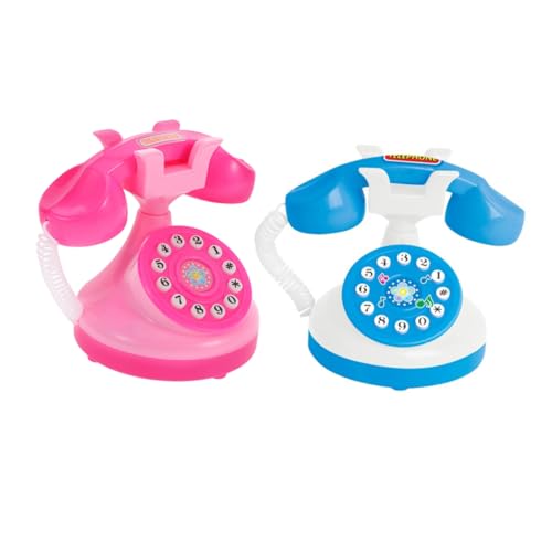 Milisten 2 Stück Mini-Telefonspielzeug für interaktives Rollenspiel Telefon Retro Telefon Kindertelefone -Smartphone für Mädchen Plastik von Milisten