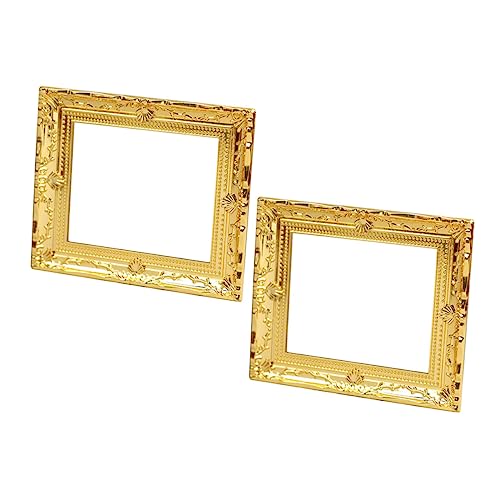 Milisten 2 Stück Miniatur Bilderrahmen Goldfarbene Kleine Fotorahmen Miniaturhaus Dekoration Kreative Puppenhaus Accessoires Detailreiche Miniatur Möbel für Micro Szenen Milisten 2 Stück Miniatur Bilderrahmen Goldfarbene Kleine Fotorahmen Miniaturhaus Dekoration Kreative Puppenhaus Accessoires Detailreiche Miniatur Möbel für Micro Szenen von Milisten