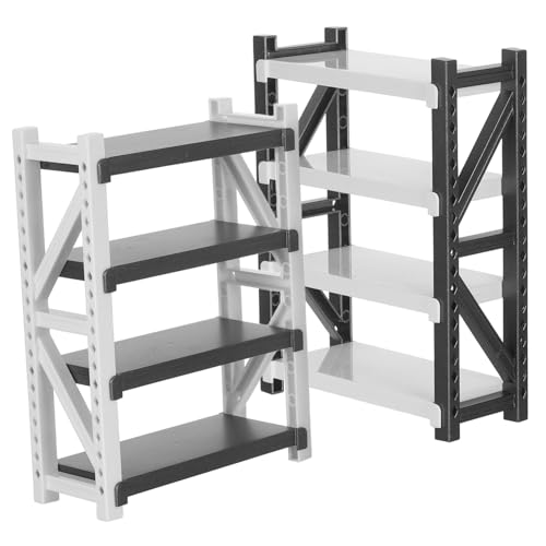 Milisten 2 Stück Miniatur Puppenhaus Regale aus Leichtem Kunststoff Aufbewahrungsregal Mini Lagerregal für Realistische Micro-Szene Möbel Zubehör von Milisten