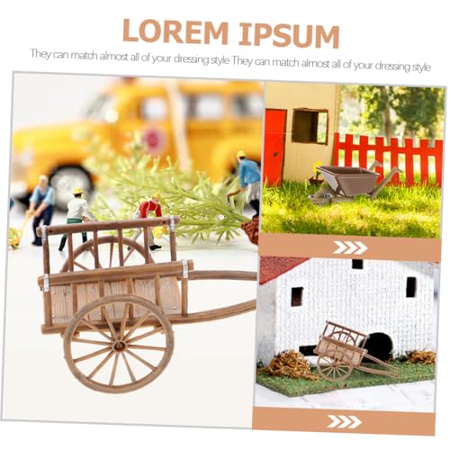 Milisten 2 Stück Miniatur Schubkarre aus Miniatur Wagen Modell für Mikro Landschaftsdeko Garten Raumdekoration Langlebig Vielseitig Einsetzbar als Tisch Büroornament von Milisten