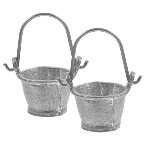 Milisten 2 Stück Miniatur Wasser Eimer Realistische Mini Garten Deko Puppenhaus Zubehör Kleines für Edukatives DIY Accessoire Milisten 2 Stück Miniatur Wasser Eimer Realistische Mini Garten Deko Puppenhaus Zubehör Kleines für Edukatives DIY Accessoire von Milisten