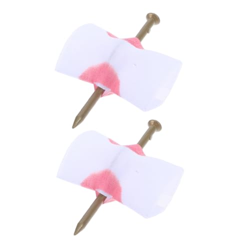 Milisten 2 Stück Nagel tragen Streichspielzeug Halloween-Streiche-Requisite Trickspielzeug gruselige Streich-Requisite Halloween Streiche Plastik Weiß von Milisten