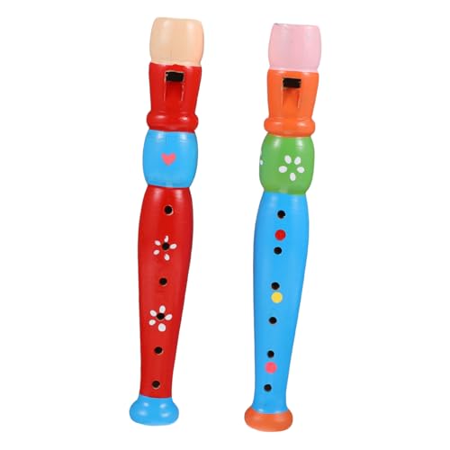 Milisten 2 Stück Orff Holzflöte Musikinstrument für Leicht und Handlich für Musikalisches Lernen und Spielspaß von Milisten