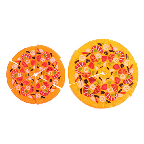 Milisten 2 Stück Pizza Schnitt für vorgeben Küchenspielzeug Kinderküche Pizza- Plastik Orange von Milisten