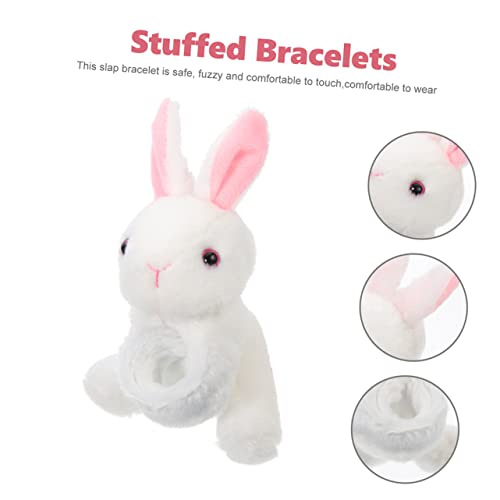 Milisten 2 Stück Plüsch Snap Wristband Kuscheliges Slap Bracelet mit Tiermotiv Weiches Fuzzy Material Bequemes Kinderarmband für Schulpartys Geburtstagsfeiern und Kostüm Events Niedliche von Milisten