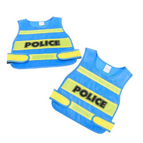Milisten 2 Stück Polizei Kostüm Weste Cosplay Outfit für Rollenspiel und Verkleidung Weiche und Bequeme Materialien für Partys und Kreative Aktivitäten Fördert und Kommunikation von Milisten