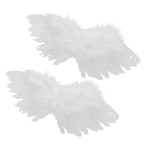 Milisten 2 Stück Puppenflügel Engel Ornamente Feenflügel Basteln Engelflügel Engelsflügel Zum Basteln Puppe Engelflügel Modell Mädchen Miniaturflügel Künstlich Weiß von Milisten