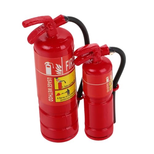 Milisten 2 Stück Puppenhaus-Feuerlöscher Miniatur winzig Mini-Feuerlöscher Bausatz Puppenhaus-Werkzeuge -Feuerlöscher Feuerlöscher-Ornament Feuerlöscher- Plastik rot von Milisten