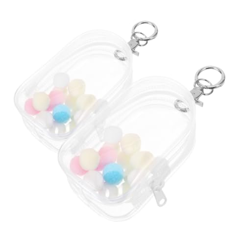 Milisten 2 Stück Puppentasche aus Baumwolle Puppenbehälter Leichter Puppenhalter Tragbare Dollbag Tasche für schlüsselanhänger Klarsichtbeutel für Mini tragbarer Mini-Speicher PVC von Milisten