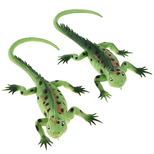 Milisten 2 Stück Realistische Echsenfiguren aus Hochwertigem Kunststoff mit Soundfunktion Detailgetreues Kleines Modellspielzeug zur Frühkindlichen Bildung und Dekorativem Heimzubehör von Milisten