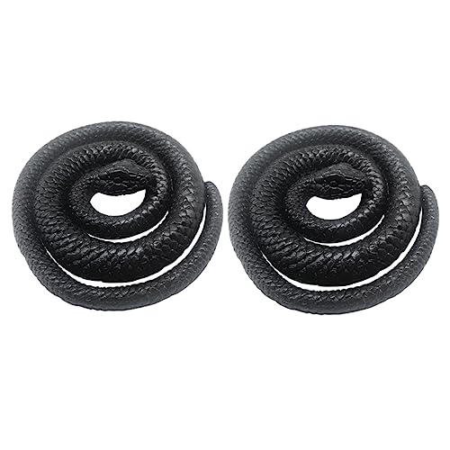 Milisten 2 Stück Realistische Gummischlangen Lange Schwarze Schlangen für Halloween Dekoration Elastisch für Streiche und Themenpartys Milisten 2 Stück Realistische Gummischlangen Lange Schwarze Schlangen für Halloween Dekoration Elastisch für Streiche und Themenpartys von Milisten