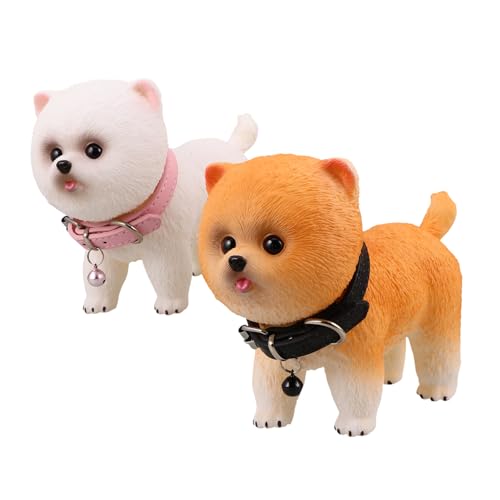 Milisten 2stücke Realistische Hundewelpenstatue Aus Vinyl Lebensechtes Simulationstiermodell Als Spielzeug Für Junge Mädchen Und Heimdekoration Für von Milisten