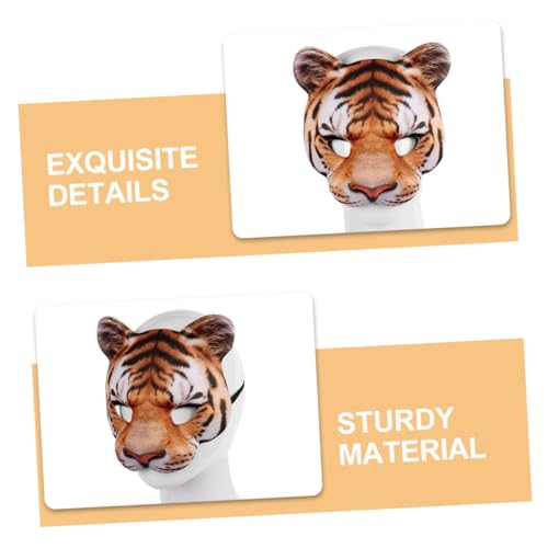 Milisten 2 Stück Realistische Tiger Maske Eva Tiergesicht Halloween Karneval Cosplay Masquerade Party Foto Requisite Leicht und Komfortabel Milisten 2 Stück Realistische Tiger Maske Eva Tiergesicht Halloween Karneval Cosplay Masquerade Party Foto Requisite Leicht und Komfortabel von Milisten