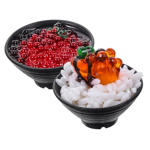 Milisten 2 Stück Realistisches Sushi Fischrogen Reis Leicht und Tragbar Detailgetreues Küchenzubehör für Kinderküche zum Nachspielen Dekoration für Fotoshootings von Milisten