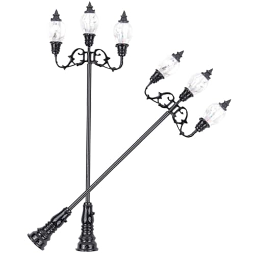 Milisten 2 Stück Sandtisch Landschaftslampe Weißes Licht Miniatur Gartenlampe für Modellbau Diorama Sandtisch Dekoration von Milisten