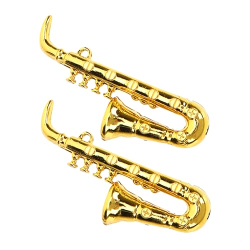 Milisten 2 Stück Saxophon Dekoration für Puppenhaus Musikinstrument Modell für Fotografie und Kreative Szenen Miniaturwelt Milisten 2 Stück Saxophon Dekoration für Puppenhaus Musikinstrument Modell für Fotografie und Kreative Szenen Miniaturwelt von Milisten