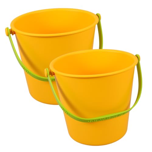 Milisten 2 Stück Sie Sandspielzeug für Sandschaufeln Strandeimer für wasserspielzeug für kinderwasserspielzeuge Outdoor-Eimer Eimer Plastik Yellow Milisten 2 Stück Sie Sandspielzeug für Sandschaufeln Strandeimer für wasserspielzeug für kinderwasserspielzeuge Outdoor-Eimer Eimer Plastik Yellow von Milisten
