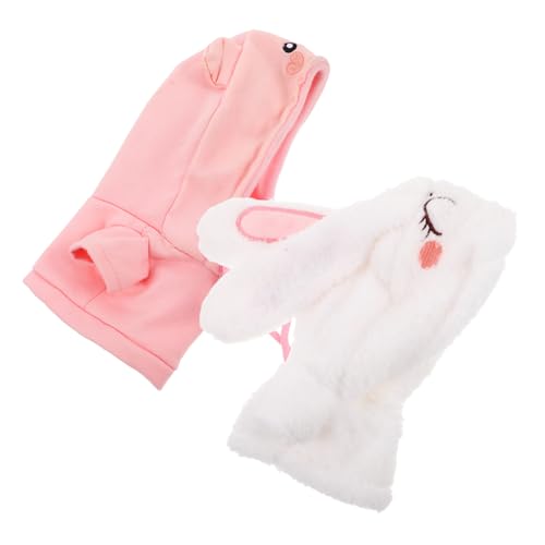 Milisten 2 Stück Sweatshirt Plüschtierkleidung Cartoon-Puppenkleidung Kleidung für Plüschtiere Puppen-Hoodie Stoff Milisten 2 Stück Sweatshirt Plüschtierkleidung Cartoon-Puppenkleidung Kleidung für Plüschtiere Puppen-Hoodie Stoff von Milisten